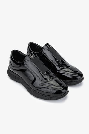 Valmenti Kadın . Siyah Rugan Sneakers & Spor Ayakkabı 1065 161-1184 BN AYK SK24-25 SIYAH KRSK RGN