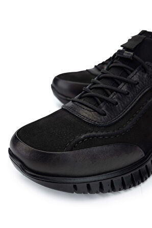 Tamer Tanca Kadın Hakiki Deri Siyah Nubuk Casual Ayakkabı 1065 176-053 BN AYK SK24-25 SIYAH NBK