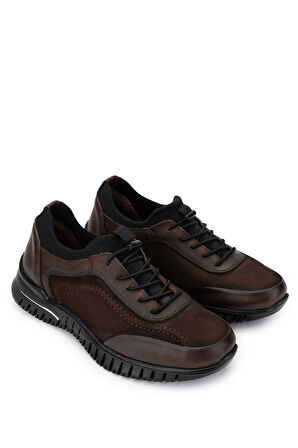 Tamer Tanca Kadın Hakiki Deri Kahverengi Nubuk Casual Ayakkabı 1065 176-053 BN AYK SK24-25 KAHVE NBK