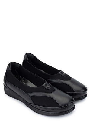 Tamer Tanca Kadın Hakiki Deri Siyah Casual Ayakkabı 1065 176-051 BN AYK SK24-25 SYH DR/SYH SCB