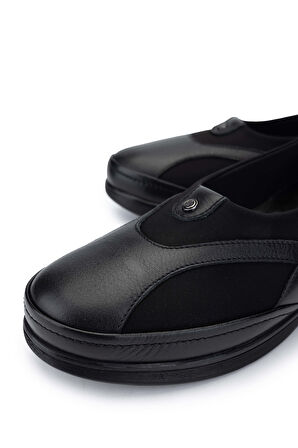 Tamer Tanca Kadın Hakiki Deri Siyah Casual Ayakkabı 1065 176-051 BN AYK SK24-25 SYH DR/SYH SCB