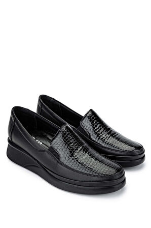 Tamer Tanca Kadın Hakiki Deri Siyah Casual Ayakkabı 1065 203-506-01 BN AYK SK24-25 SYH NP/PTK BSK