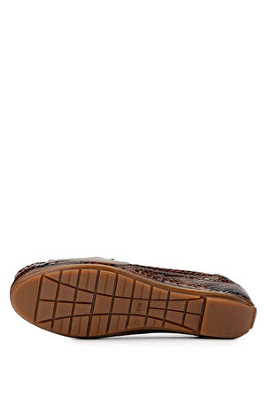 Tamer Tanca Kadın Hakiki Deri Taba Loafer Ayakkabı 1065 128-06 BN AYK SK24-25 TABA DR/PTK BSK