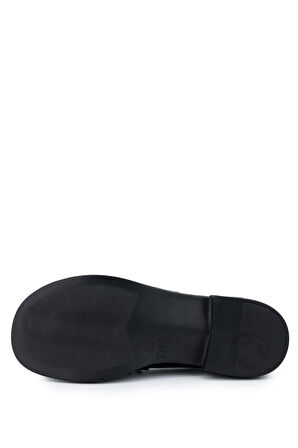 Tamer Tanca Kadın Hakiki Deri Siyah Rugan Loafer Ayakkabı 1065 60-2071 BN AYK SK24-25 SIYAH RGN