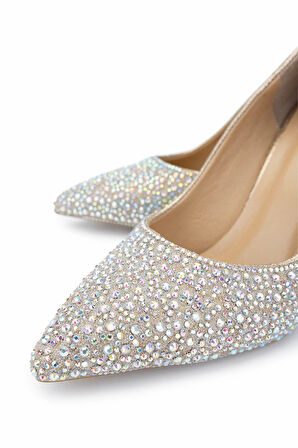 Tamer Tanca Kadın Vegan Sarı Topuklu Ayakkabı 1065 223-413 BN AYK SK24-25 ALTIN