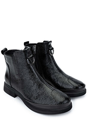 Tamer Tanca Kadın Hakiki Deri Siyah Casual Bot 1065 164-2040 BN BOT SK24-25 SIYAH RGN BSK