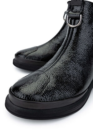 Tamer Tanca Kadın Hakiki Deri Siyah Casual Bot 1065 164-2040 BN BOT SK24-25 SIYAH RGN BSK