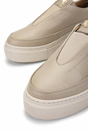 Tamer Tanca Kadın Hakiki Deri Bej Sneakers & Spor Ayakkabı 937 01 BN AYK SK24-25 BEJ FLTR