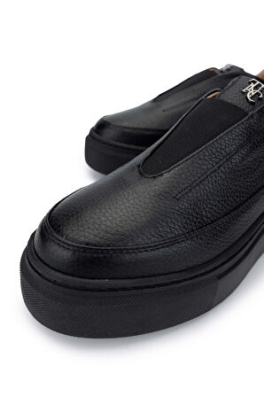 Tamer Tanca Kadın Hakiki Deri Siyah Floter Sneakers & Spor Ayakkabı 937 01 BN AYK SK24-25 SIYAH FLTR