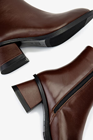 Valmenti Kadın Hakiki Deri Kahverengi Topuklu Bot 33 6551 BN BOT SK24-25 FINDIK DR