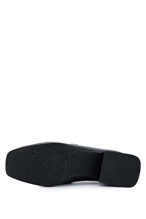 Tamer Tanca Kadın Hakiki Deri Siyah Deri Topuklu Ayakkabı 33 64000 BN AYK SK24-25 SYH DR/LEOPAR