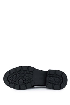 Tamer Tanca Kadın Hakiki Deri Siyah Loafer Ayakkabı 33 2000-1 BN AYK SK24-25 SYH DR/SYH YLN