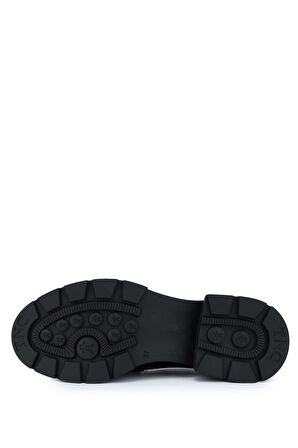 Tamer Tanca Kadın Hakiki Deri Siyah Rugan Loafer Ayakkabı 33 2005-1 BN AYK SK24-25 SIYAH RGN