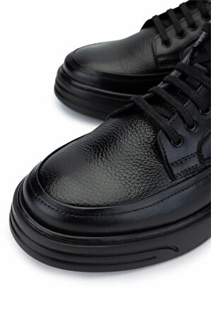 Tamer Tanca Erkek Hakiki Deri Siyah Casual Bot 537 3418 ERK BOT SK24-25 SYH DR/SYH FLTR