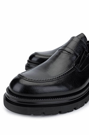 Tamer Tanca Erkek Hakiki Deri Siyah Loafer Ayakkabı 537 3493 ERK AYK SK24-25 SIYAH