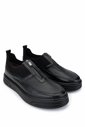 Tamer Tanca Erkek Hakiki Deri Siyah Deri Casual Ayakkabı 537 3481 ERK AYK SK24-25 SIYAH DR