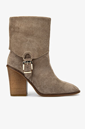 Valmenti Kadın Topuklu Bot 1075 00272-22 BN BOT SK24-25 KUM YRM SUET