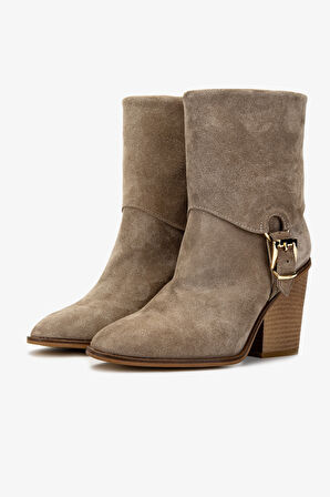 Valmenti Kadın Topuklu Bot 1075 00272-22 BN BOT SK24-25 KUM YRM SUET