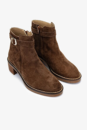 Valmenti Kadın Topuklu Bot 1075 060-02 BN BOT SK24-25 CEVIZ YRM SUET