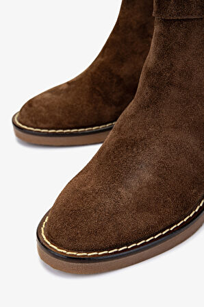 Valmenti Kadın Topuklu Bot 1075 060-02 BN BOT SK24-25 CEVIZ YRM SUET