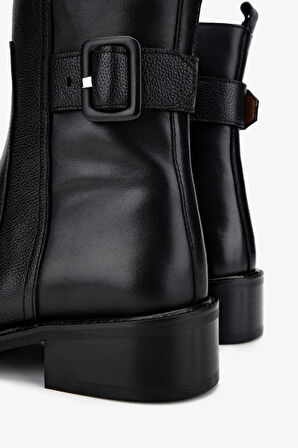 Valmenti Kadın Siyah Deri Casual Bot 1072 Z-9650 BN BOT SK24-25 SIYAH DR