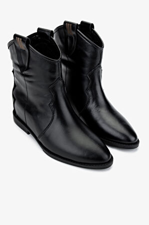 Valmenti Kadın Siyah Deri Casual Bot 312 88240 BN BOT SK24-25 SIYAH DR