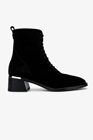 Valmenti Kadın Siyah Süet Topuklu Bot 312 88112 BN BOT SK24-25 SIYAH SUET