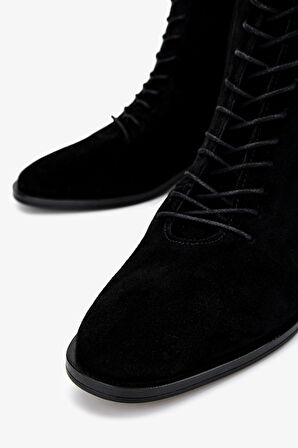 Valmenti Kadın Siyah Süet Topuklu Bot 312 88112 BN BOT SK24-25 SIYAH SUET