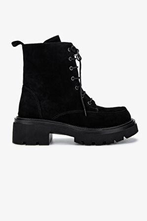 Valmenti Kadın Siyah Süet Casual Bot 1078 25040 BN BOT SK24-25 SIYAH SUET