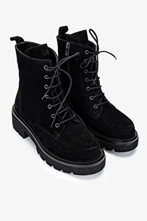 Valmenti Kadın Siyah Süet Casual Bot 1078 25040 BN BOT SK24-25 SIYAH SUET