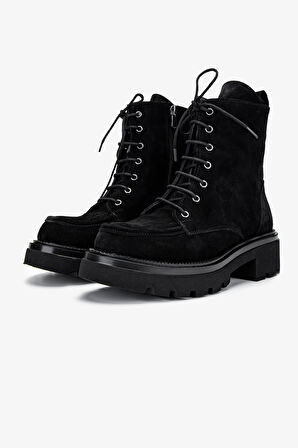 Valmenti Kadın Siyah Süet Casual Bot 1078 25040 BN BOT SK24-25 SIYAH SUET