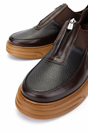 Tamer Tanca Erkek Hakiki Deri Kahverengi Casual Ayakkabı 537 3481 ERK AYK SK24-25 KAHVE DR