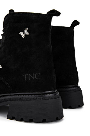 Tamer Tanca Kadın Hakiki Deri Siyah Süet Casual Bot 1031 187-R340 BN BOT SK24-25 SIYAH SUET