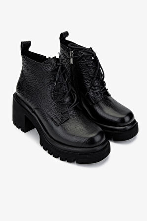 Valmenti Kadın Siyah Floter Topuklu Bot 1031 001-R27723 BN BOT SK24-25 SIYAH FLTR