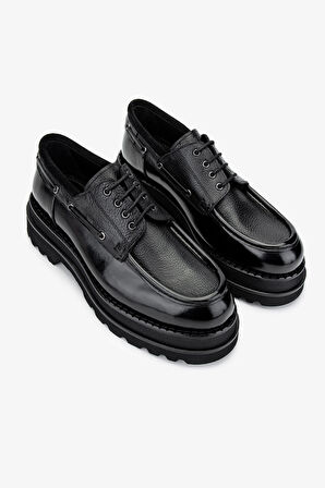 Valmenti Erkek Hakiki Deri Siyah Casual Ayakkabı 771 502 ERK AYK Y24 SYH FLTR/ACMA