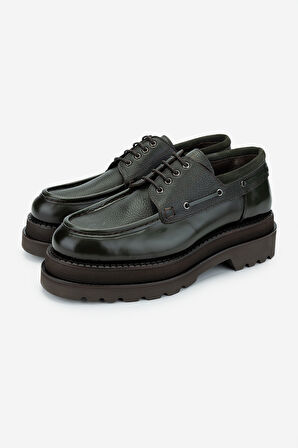 Valmenti Erkek Haki Hakiki Deri Casual Ayakkabı 771 502 ERK AYK Y24 HAKI FLTR/ACMA