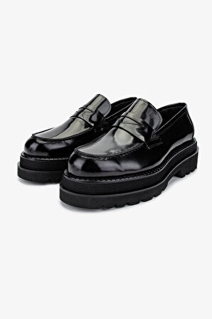 Valmenti Erkek Hakiki Deri Siyah Açma Loafer Ayakkabı 771 500 ERK AYK Y24 SIYAH ACMA