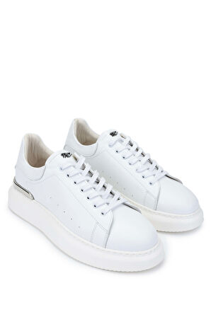 Tamer Tanca Erkek Hakiki Deri Beyaz Sneakers & Spor Ayakkabı 933 BACKS ERK AYK SK24-25 BYZ DR/BYZ