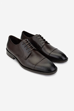 Valmenti Erkek Hakiki Deri Kahverengi Klasik Ayakkabı 756 1552 ERK AYK SK24-25 KAHVE ANTIK