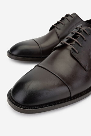 Valmenti Erkek Hakiki Deri Kahverengi Klasik Ayakkabı 756 1552 ERK AYK SK24-25 KAHVE ANTIK