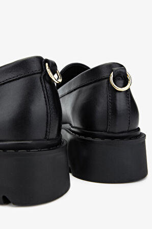 Valmenti Kadın Hakiki Deri Siyah Deri Loafer Ayakkabı 926 24111 BN AYK SK24-25 SIYAH DR