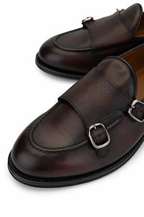 Franceschetti Erkek Hakiki Deri Kahverengi Loafer Ayakkabı 981 2366003 ERK AYK SK24-25 T.MORO