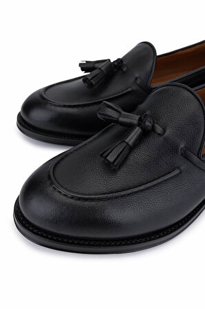 Franceschetti Erkek Hakiki Deri Siyah Loafer Ayakkabı 981 2366001 ERK AYK SK24-25 NERO