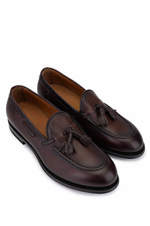 Franceschetti Erkek Hakiki Deri Kahverengi Loafer Ayakkabı 981 2366001 ERK AYK SK24-25 T.MORO