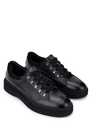 Mario Bruni Erkek Hakiki Deri Siyah Casual Ayakkabı 1024 64984 ERK AYK SK24-25 NERO