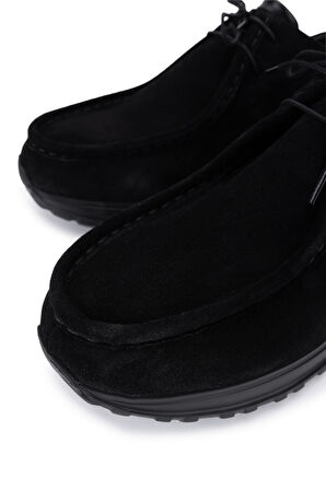 Tamer Tanca Erkek Hakiki Deri Siyah/Siyah Casual Ayakkabı 537 3434 ERK AYK Y24 SIYAH/SIYAH