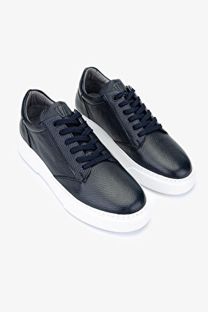 Valmenti Cess Erkek Lacivert Floter Hakiki Deri Sneakers & Spor Ayakkabı 04 2509 ERK AYK Y24
