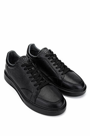 Tamer Tanca Erkek Hakiki Deri Siyah Floter Sneakers & Spor Ayakkabı 04 3522 ERK AYK SK24-25 SIYAH FLTR