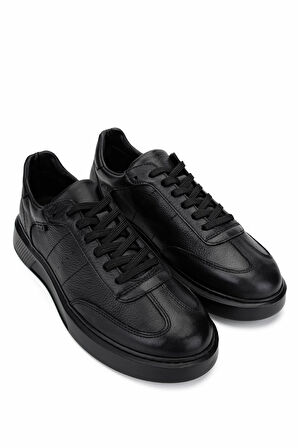Tamer Tanca Erkek Hakiki Deri Siyah Sneakers & Spor Ayakkabı 04 3508 ERK AYK SK24-25 SIYAH
