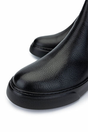 Tamer Tanca Erkek Hakiki Deri Siyah Casual Bot 871 1510 ERK BOT SK24-25 SIYAH